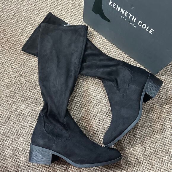 Kenneth Cole Women's Stanford Stretch Tall Boots Black Size 7 - Picture 2 of 5